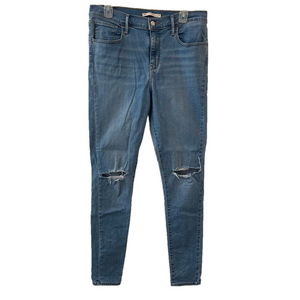 Levi’s 720 Distressed Light Wash High Rise Super Skinny Jeans Women’s 31 Tall